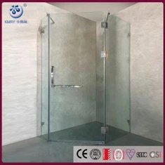 Без рамки Тежка стъклена въртяща се врата за душ, полирано хромирано покритие, висококачествено, закалено прозрачно стъкло (KK 3001- A)