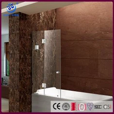 Bi сгъва се над баня без рамка вана стъклена врата за душ, хромирано покритие (KD3204T)