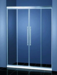 4 панела в рамка стъклен душ екран