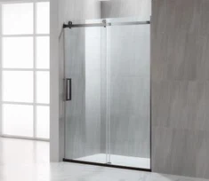 Двоен черно плъзгаща се екран за душ на вратата